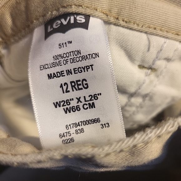 Levi's 511 Slim Beige Woman Pants Size12 26x26 - Picture 4 of 4